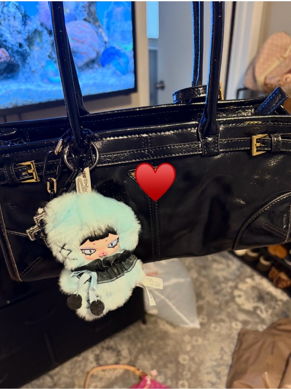 Real leather handbag